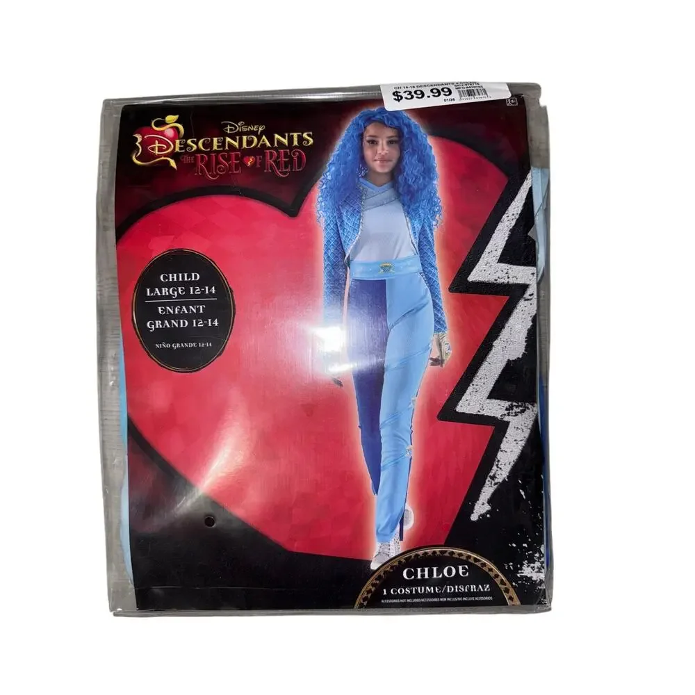 NEW Chloe Costume for Girls - Disney Descendants 4 The Rise of Red Costume large